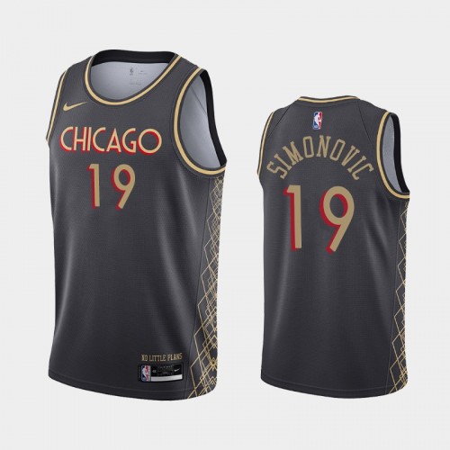 Chicago Bulls Marko Simonovic Men #19 City Edition Black Jersey