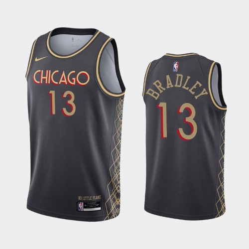 Chicago Bulls Tony Bradley Men #13 City Edition Black Jersey