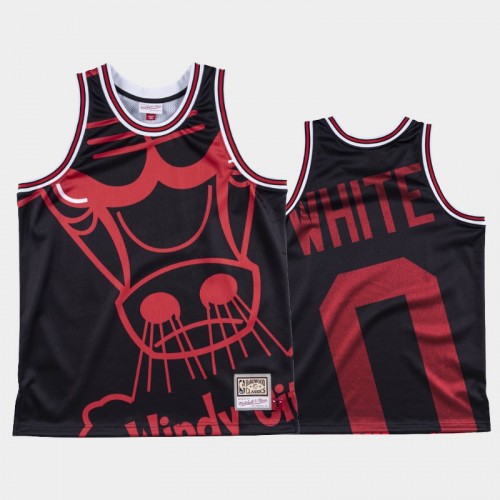 Chicago Bulls #00 Custom Black Big Face Jersey - HWC