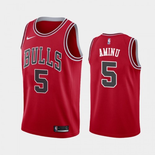 Men's Chicago Bulls Al-Farouq Aminu #5 2021 Icon Red Jersey