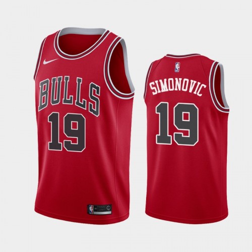 Chicago Bulls Marko Simonovic Men #19 Icon Edition Red Jersey