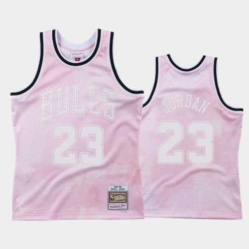 Chicago Bulls #23 Michael Jordan Pink 1997-98 Cloudy Skies Jersey - Hardwood Classics