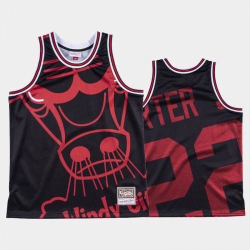 Chicago Bulls #22 Otto Porter Jr. Black Big Face Jersey - HWC