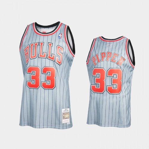 Scottie Pippen Men #33 Reload 2.0 Hardwood Classics Gray Jersey