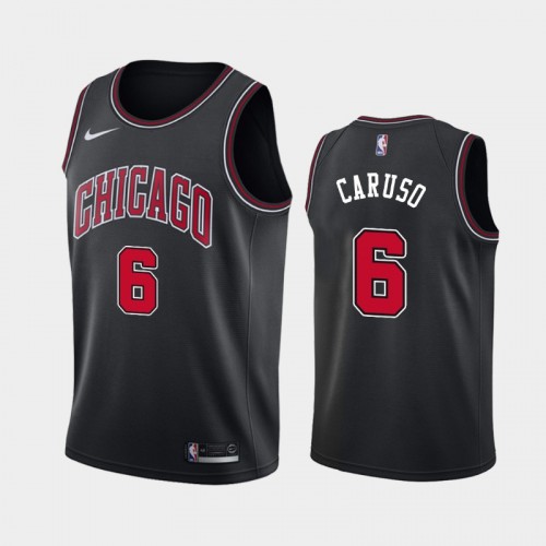 Chicago Bulls Alex Caruso Men #6 Statement Edition 2021 Trade Black Jersey