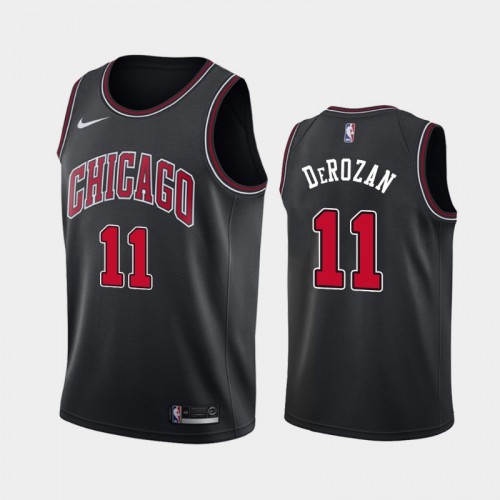 Chicago Bulls DeMar DeRozan Men #11 Statement Edition 2021 Trade Black Jersey