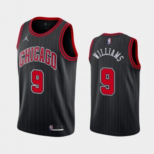 Men's Chicago Bulls Patrick Williams #9 Statement 2020 NBA Draft First Round Pick Black Jersey