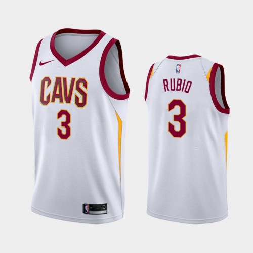 Cleveland Cavaliers Ricky Rubio Men #3 Association Edition 2021 Trade White Jersey