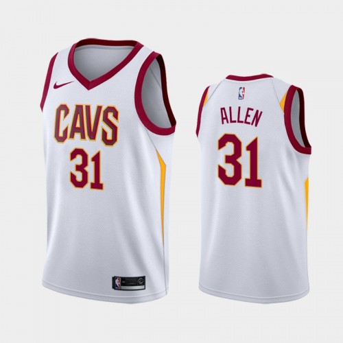 Men's Cleveland Cavaliers #31 Jarrett Allen 2021 Association White Jersey