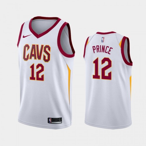 Men's Cleveland Cavaliers #12 Taurean Prince 2021 Association White Jersey