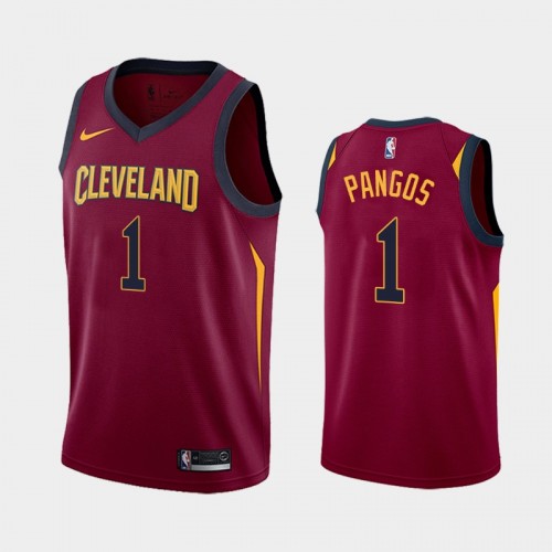 Cleveland Cavaliers Kevin Pangos Men #1 Icon Edition Wine Jersey