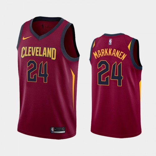 Cleveland Cavaliers Lauri Markkanen Men #24 Icon Edition 2021 Trade Wine Jersey