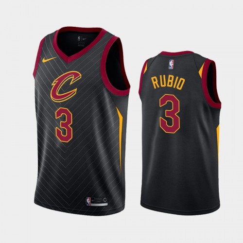 Cleveland Cavaliers Ricky Rubio Men #3 Statement Edition 2021 Trade Black Jersey