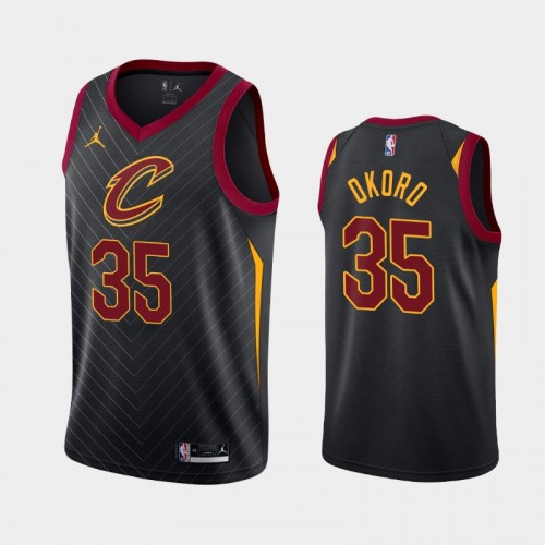 Men's Cleveland Cavaliers Isaac Okoro #35 Statement 2020 NBA Draft First Round Pick Black Jersey