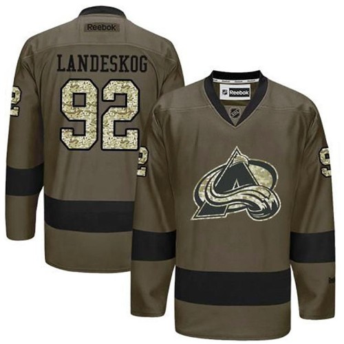 Gabriel Landeskog #92 Green Camo Player Jersey