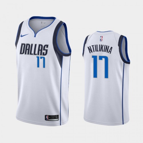 Dallas Mavericks Frank Ntilikina Men #17 Association Edition 2017 NBA Draft White Jersey