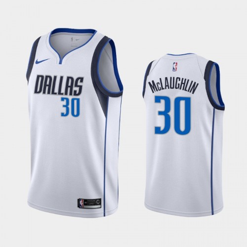 Dallas Mavericks JaQuori McLaughlin Men #30 Association Edition White Jersey