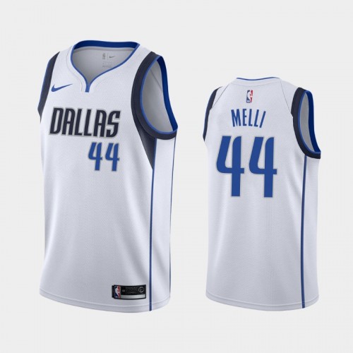 Men's Dallas Mavericks Nicolo Melli #44 2021 Association White Jersey