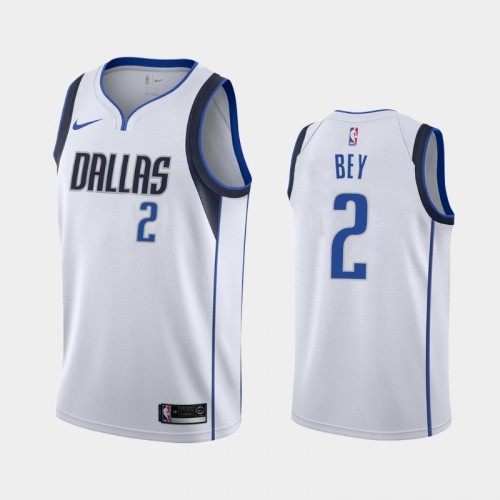 Men's Dallas Mavericks #2 Tyler Bey 2020-21 Association White Jersey