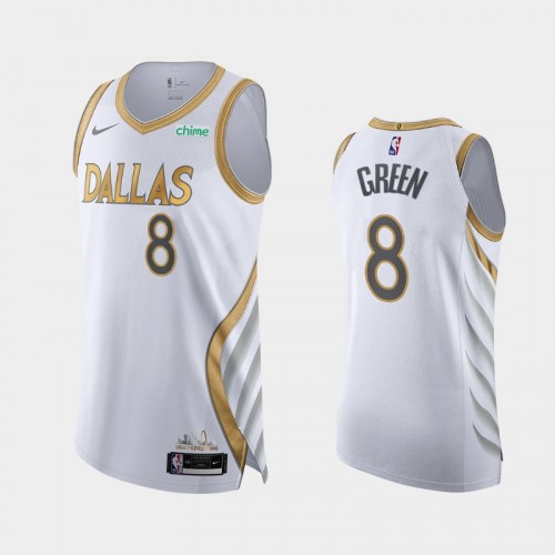 Men Dallas Mavericks Josh Green #8 2020-21 Authentic City Edition White Jersey