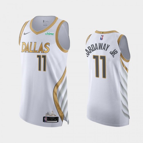 Men Dallas Mavericks Tim Hardaway Jr. #11 2020-21 Authentic City Edition White Jersey