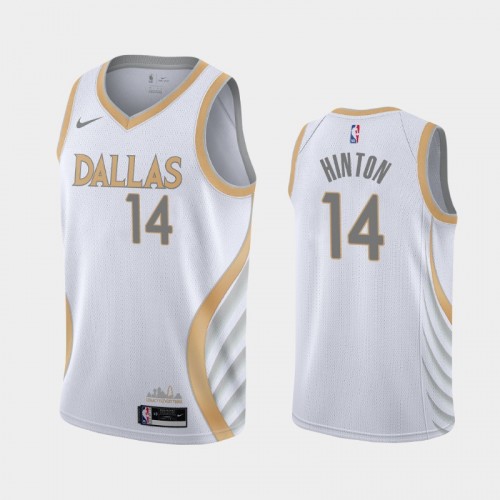 Men's Dallas Mavericks #14 Nate Hinton 2020-21 City Blue Jersey