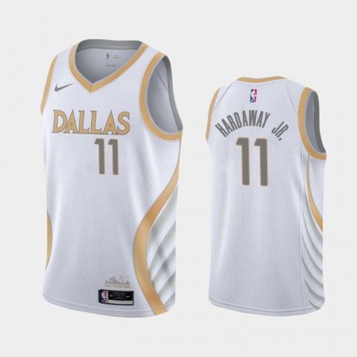 Men's Dallas Mavericks #11 Tim Hardaway Jr. 2020-21 City White Jersey