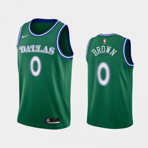 Dallas Mavericks Sterling Brown 2021 Classic Edition Green Jersey