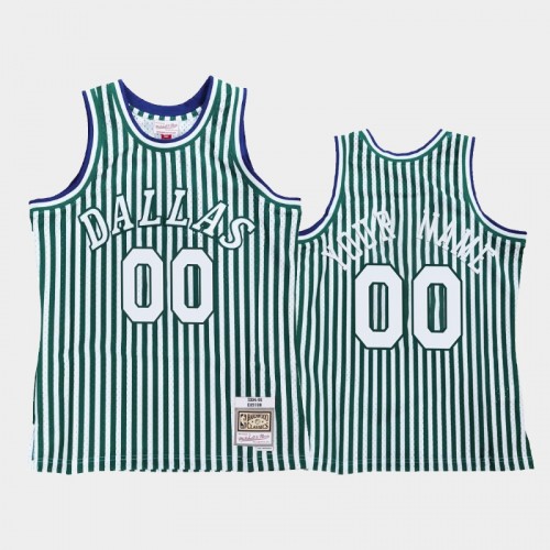 Dallas Mavericks #00 Custom Striped Green 1994-95 Jersey