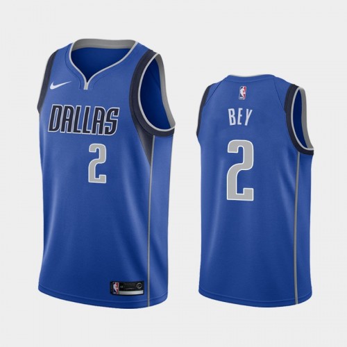 Men's Dallas Mavericks #2 Tyler Bey 2020-21 Icon Blue Jersey