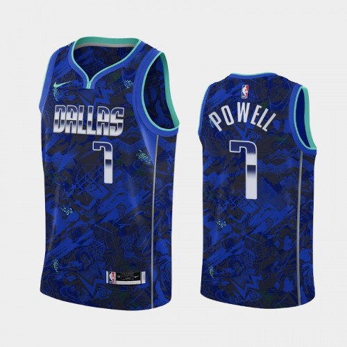 Men's Dallas Mavericks Dwight Powell Select Series Camo Royal Jersey