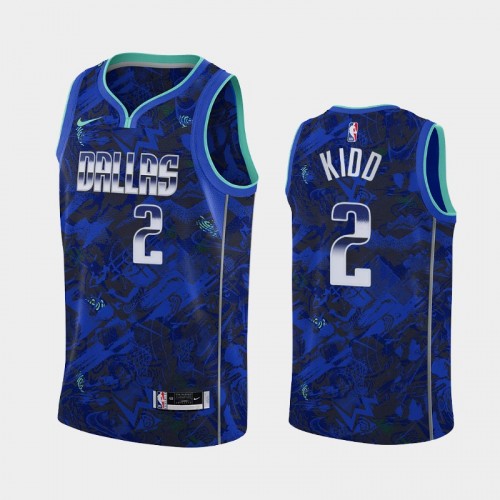 Men's Dallas Mavericks Jason Kidd Select Series Camo Royal Jersey