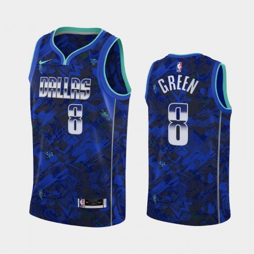 Men's Dallas Mavericks Josh Green Select Series Camo Royal Jersey