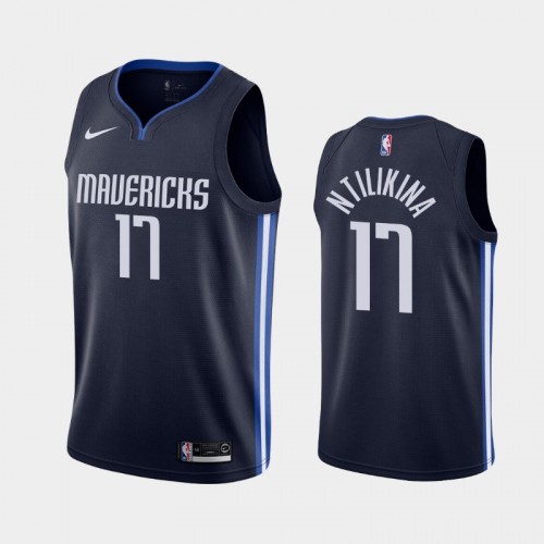 Dallas Mavericks Frank Ntilikina Men #17 Statement Edition 2017 NBA Draft Navy Jersey