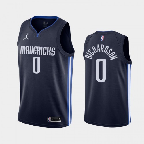 Men's Dallas Mavericks #0 Josh Richardson 2020-21 Statement Blue Jersey