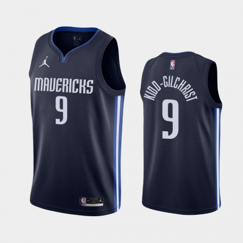 Men's Dallas Mavericks #9 Michael Kidd-Gilchrist 2020-21 Statement Navy Jersey