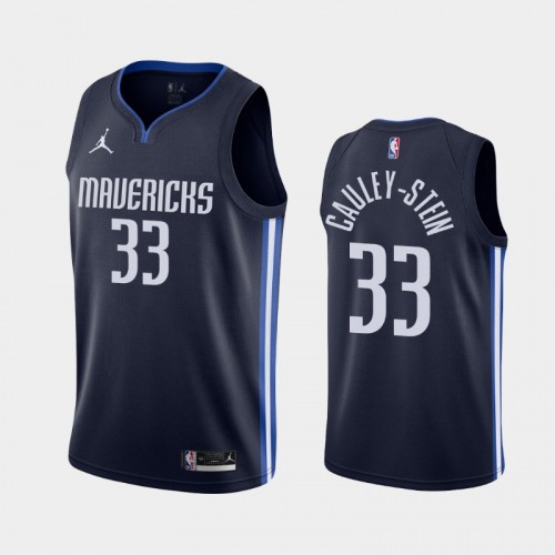 Men's Dallas Mavericks #33 Willie Cauley-Stein 2020-21 Statement Navy Jersey