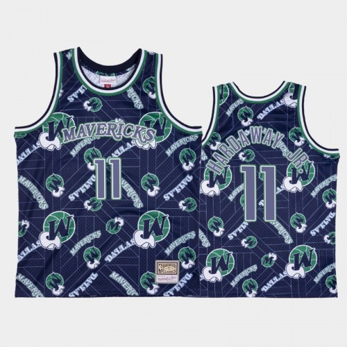 Tim Hardaway Jr. Dallas Mavericks #11 Navy Tear Up Pack Hardwood Classics Jersey