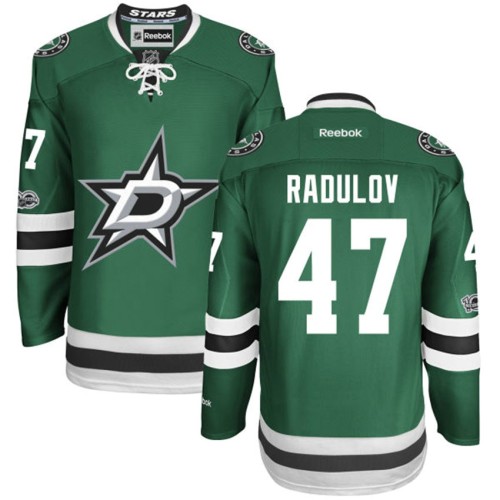 #47 Alexander Radulov Green Anniversary Patch Reebok Home Premier Jersey