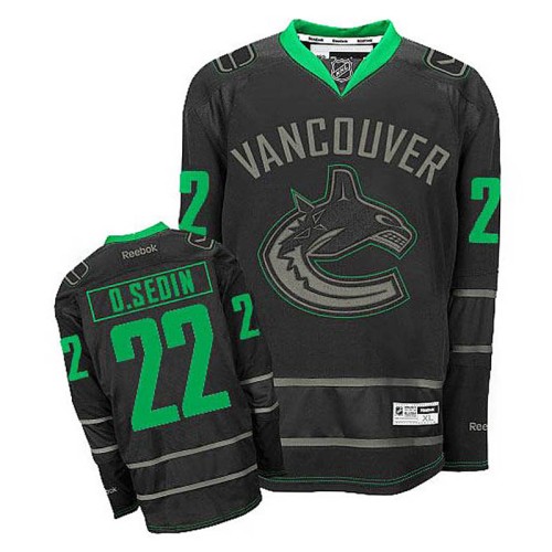 Daniel Sedin #22 Black Premier Jersey