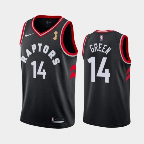 Men's Toronto Raptors #14 Danny Green 2019 NBA Finals Champions Statement Black Jersey