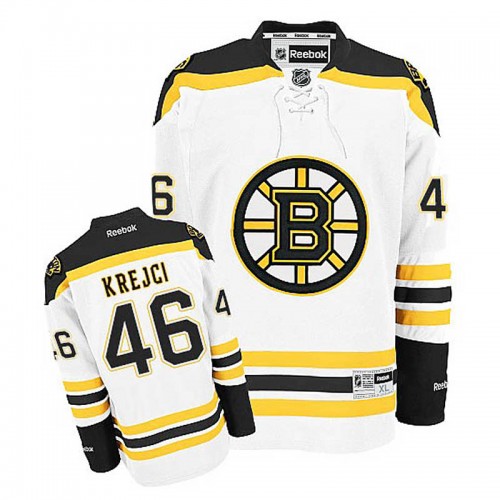 David Krejci #46 White Away Jersey