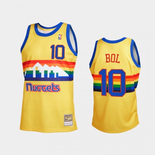 Bol Bol Men #10 2021 Reload 2.0 Throwback Gold Jersey