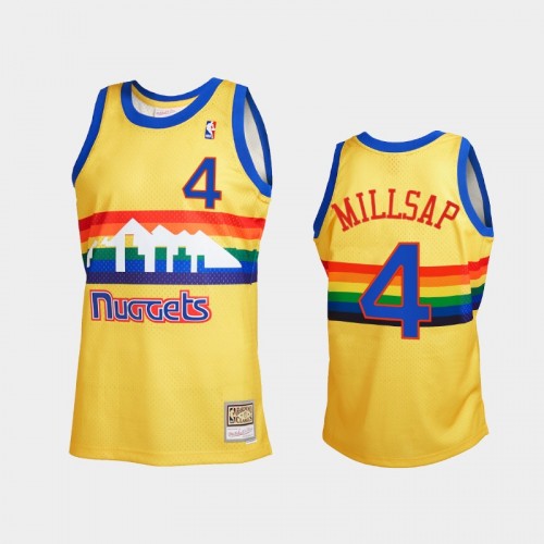 Paul Millsap Men #4 2021 Reload 2.0 Throwback Gold Jersey