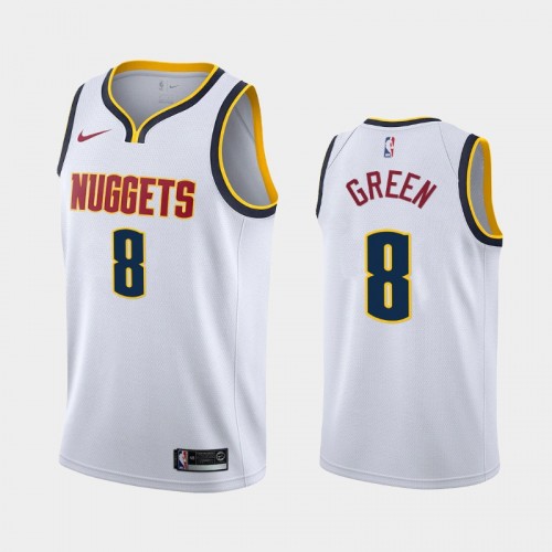 Denver Nuggets Jeff Green Men #8 Association Edition 2021 Trade White Jersey