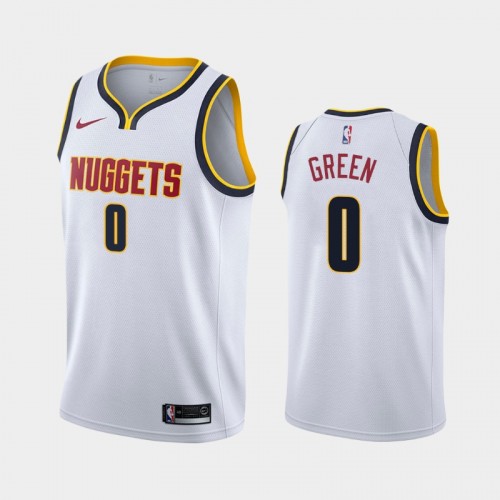 Men's Denver Nuggets JaMychal Green #0 2020-21 Association White Jersey