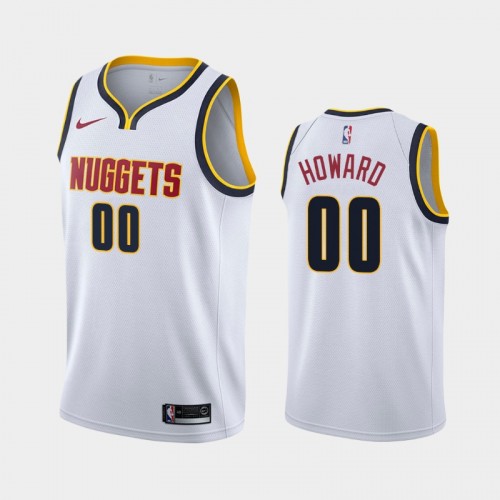 Men's Denver Nuggets #00 Markus Howard 2020-21 Association White Jersey