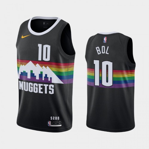 Men's Denver Nuggets #10 Bol Bol 2019-20 City Black Jersey