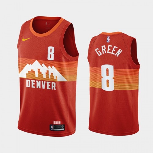 Denver Nuggets Jeff Green Men #8 City Edition 2021 Trade Orange Jersey