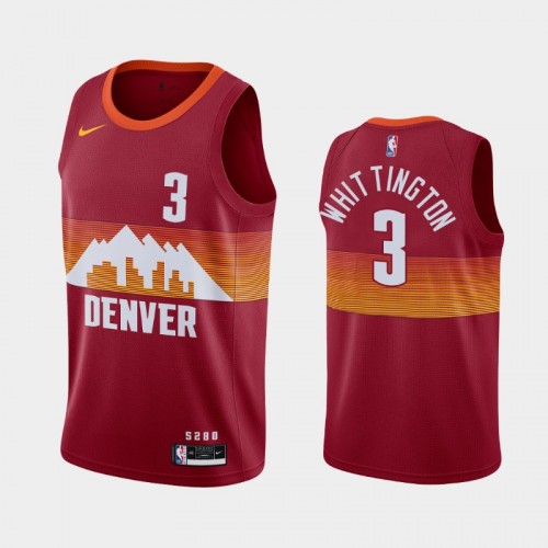 Men's Denver Nuggets #3 Greg Whittington 2020-21 City Red Jersey